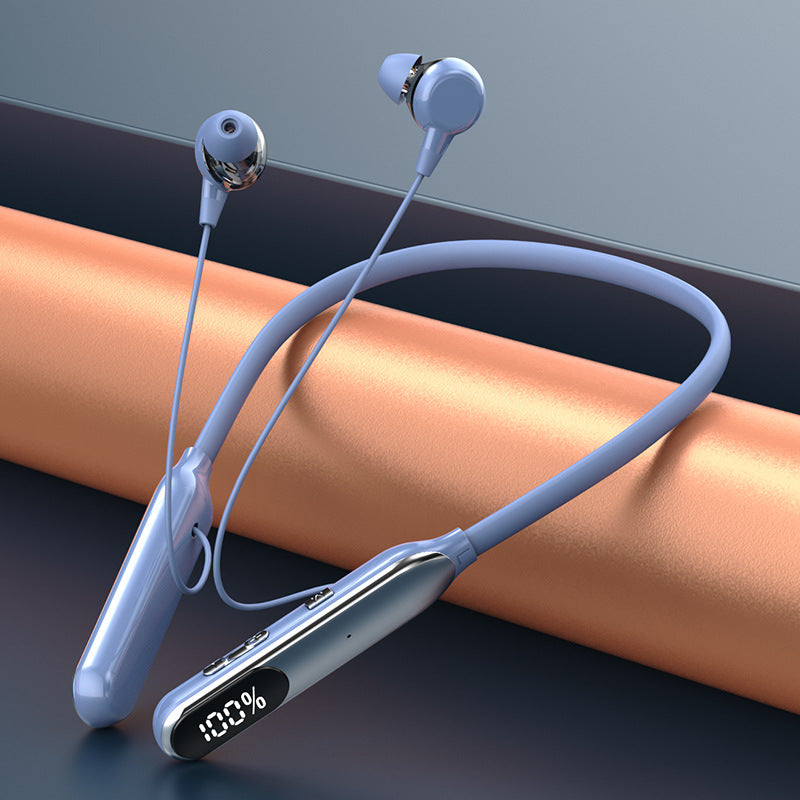 Bluetooth 5.3 Neckband Headphones Digital Display