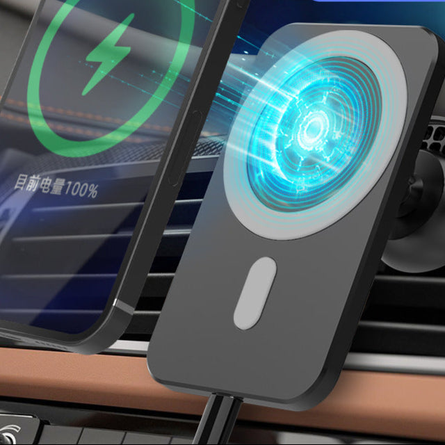 Magnetic Car Wireless Charger – Fast 15W Charging
