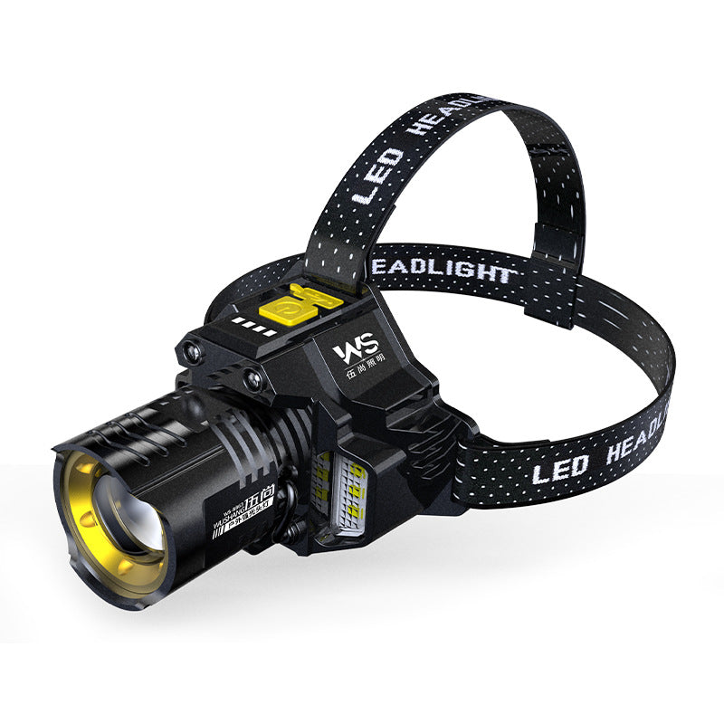 Super Bright Cross-Border Strong Light USB Head-Mounted Headlight