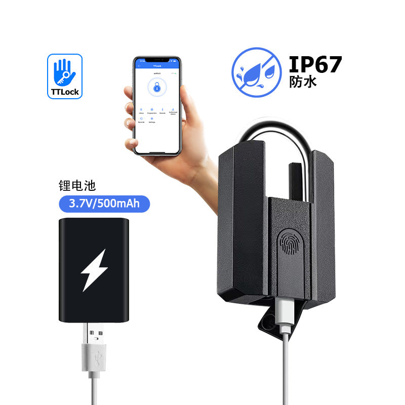 Waterproof Smart Fingerprint & Bluetooth Padlock