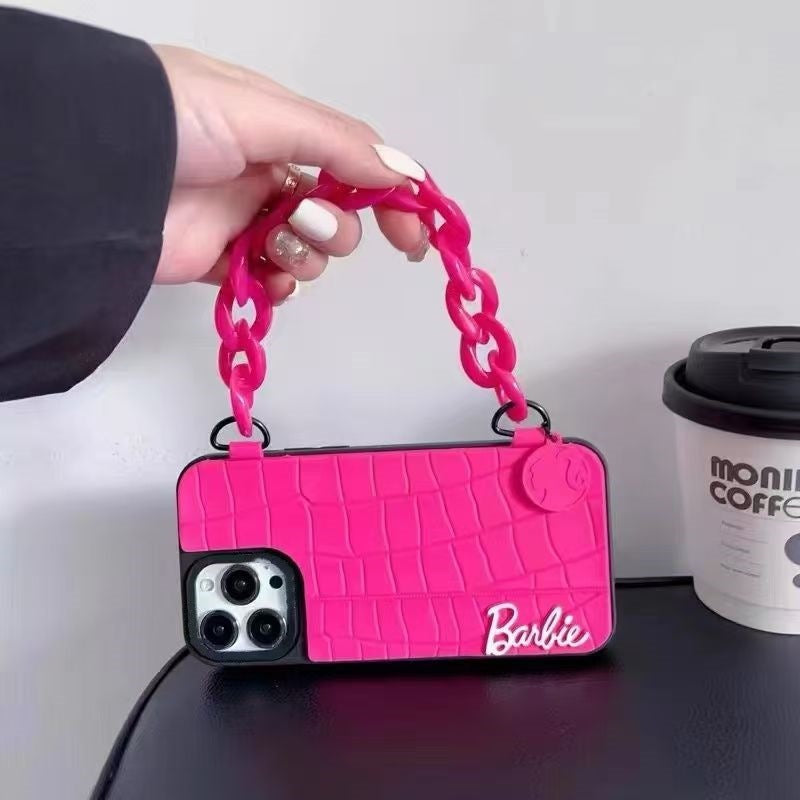 iPhone 15 Pro Max Barbie Style Wristband Phone Case