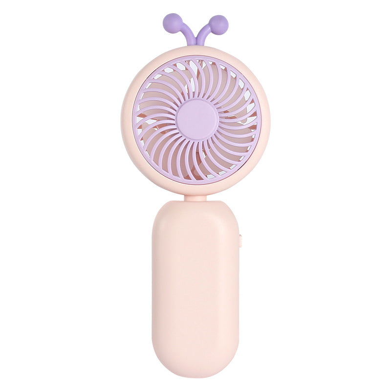 Cartoon Snail USB Mini Fan – Portable Rechargeable for Kids & Students