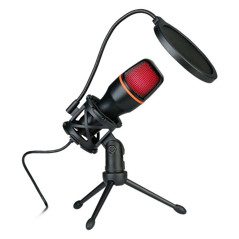 ME4 USB Condenser Microphone with RGB Lamp | Noise Reduction
