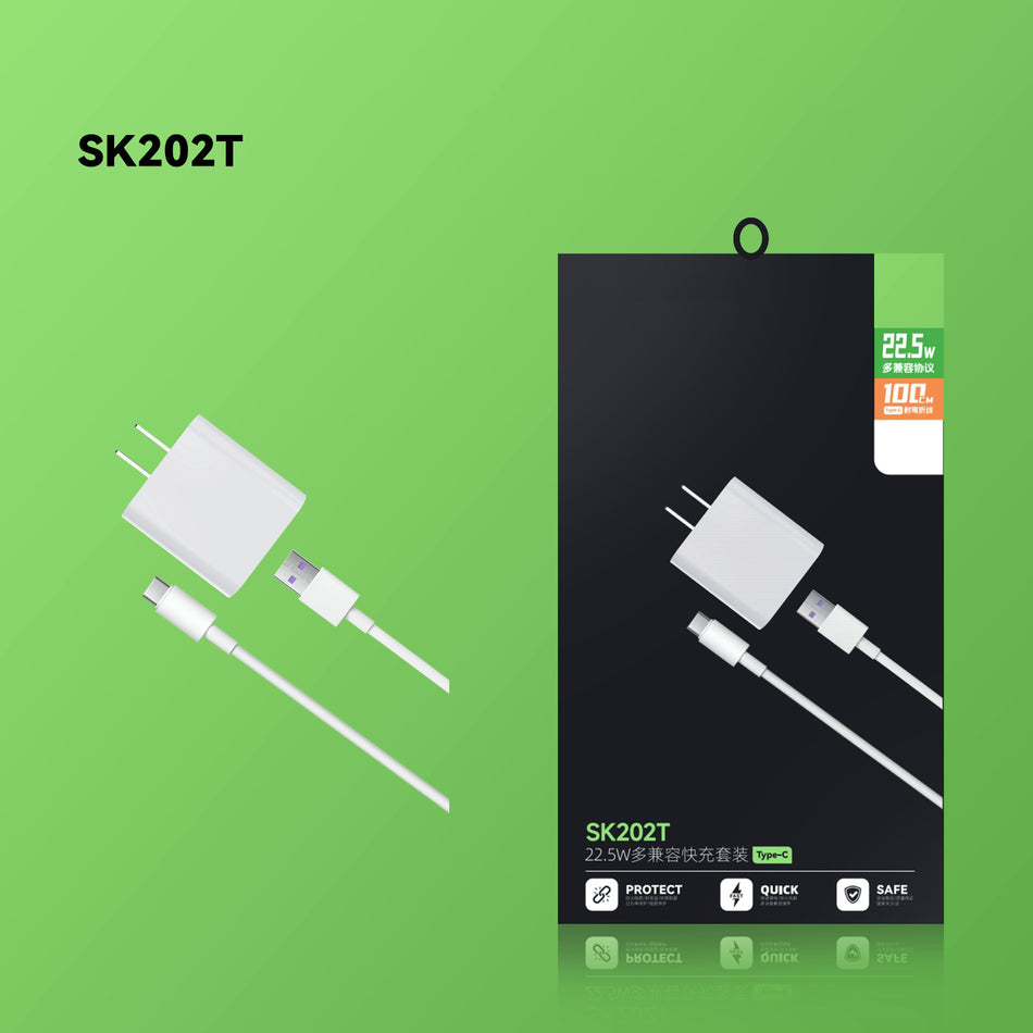 Multi-Compatible Fast Charger & Data Cable Set 22.5W