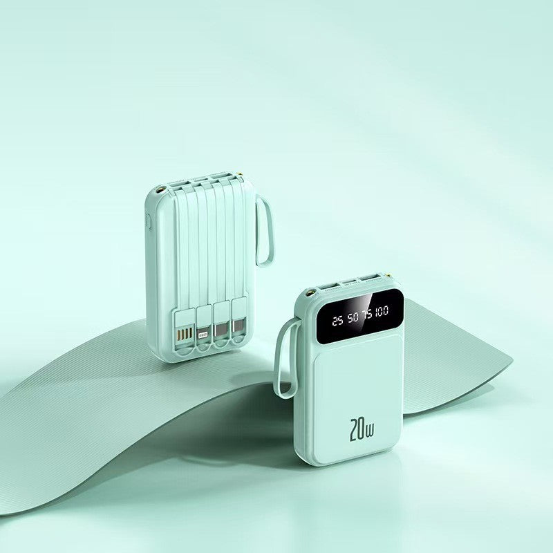 3C Certified Power Bank with Cable 20000 MA Large Capacity Portable Mobile Power Supply Logo Customization
