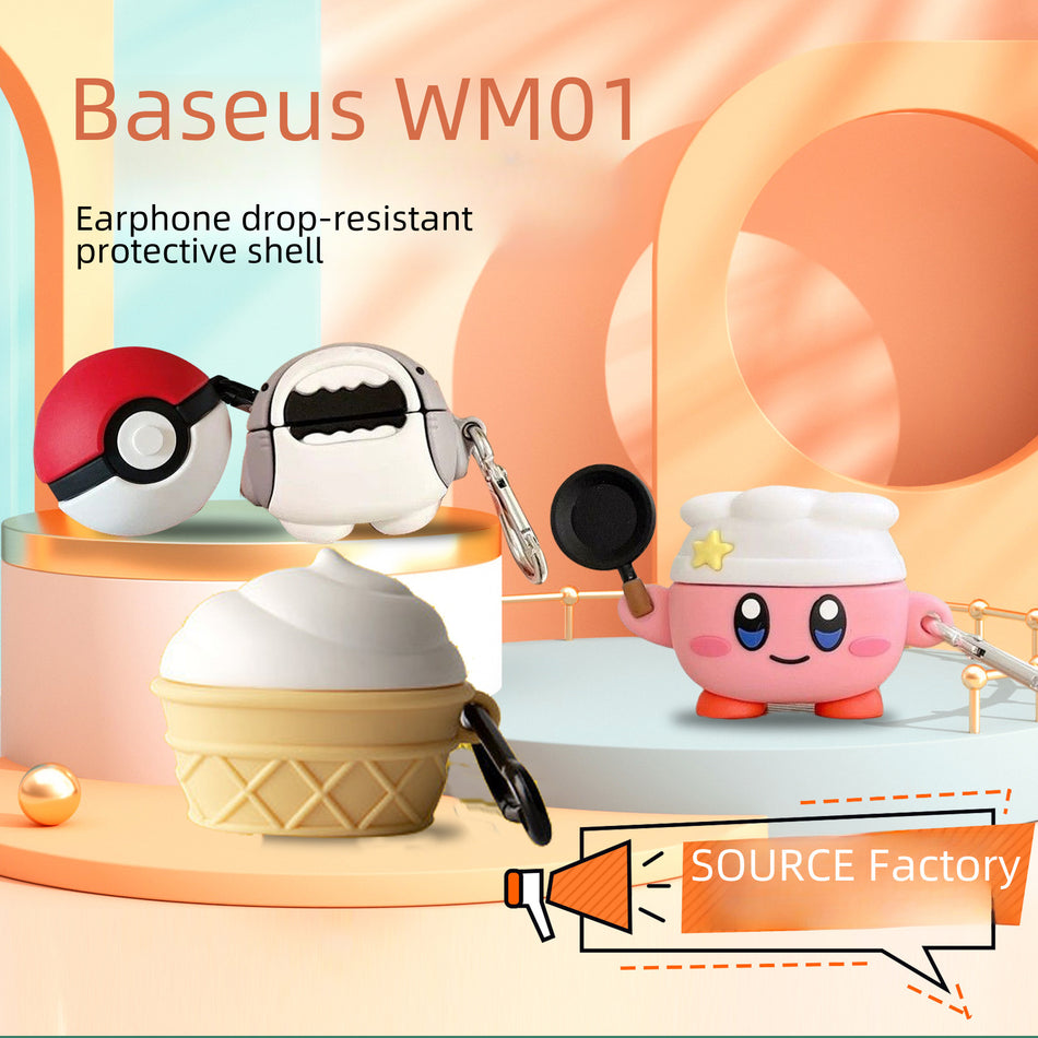 Cartoon Silicone Case for Baseus WM01 Earbuds