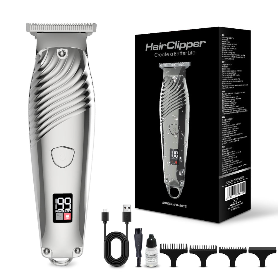 Electric Hair Clipper with Carving Blade – USB Rechargeable