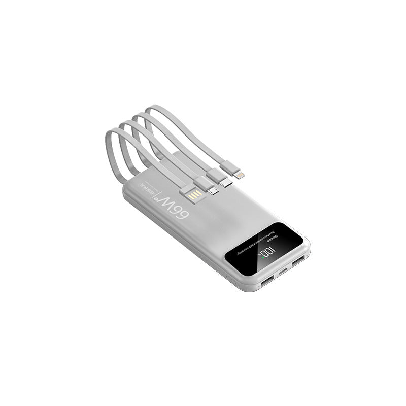 66W 20000mAh Fast Charging Power Bank with Cable