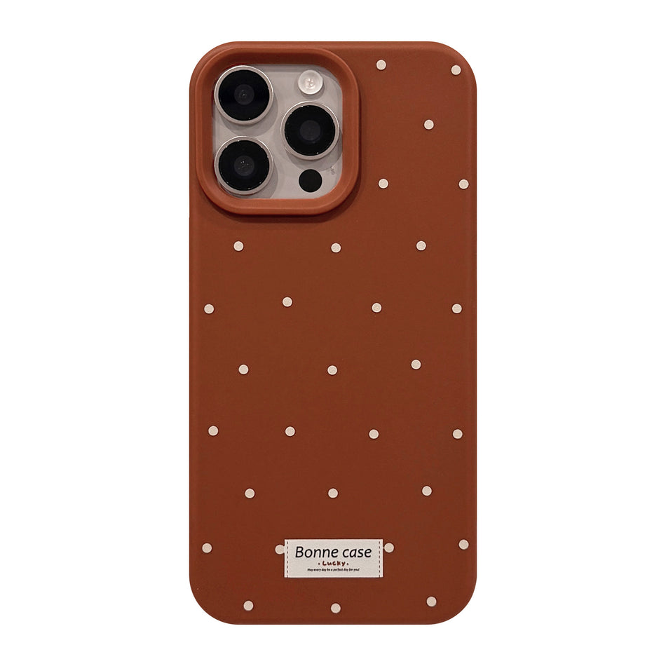 Korean Polka Dot Soft Case for iPhone 17 & 15 Pro Max
