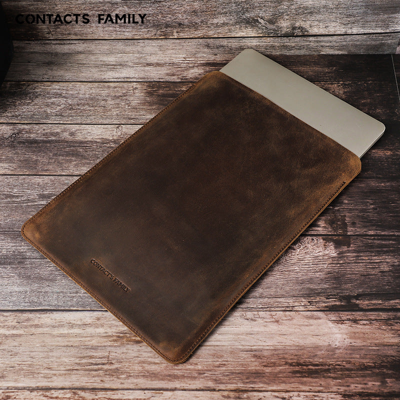 Cowhide Leather MacBook Sleeve Premium Laptop Case