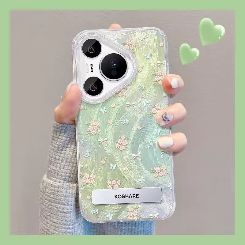Pura70 Pro/Vivo X100 Floral Stand Case for Women