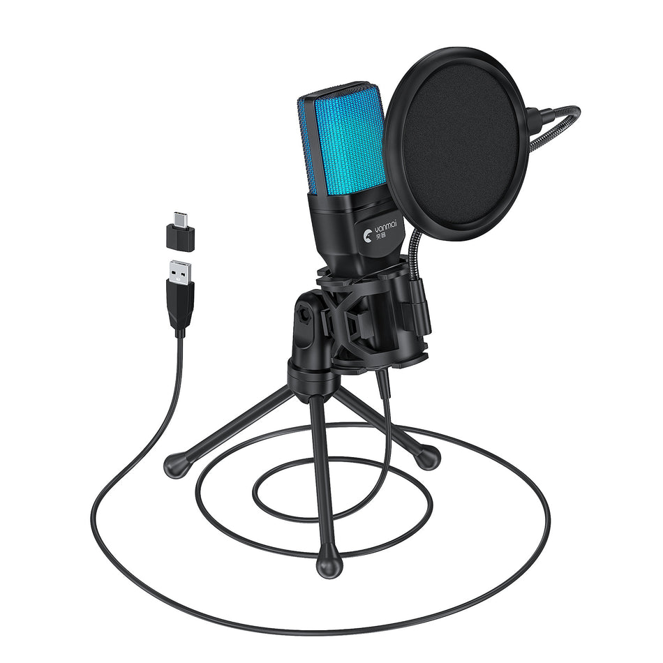SF-777R RGB E-Sports Capacitive Desktop Microphone