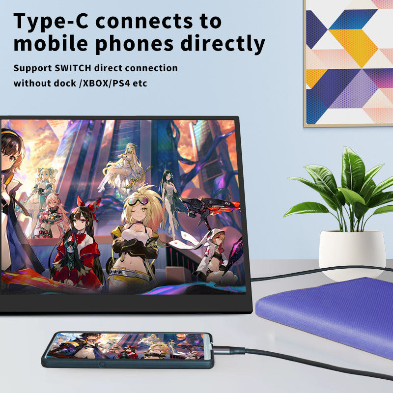 14" Portable HD Display for Laptop & Mobile Split Screen