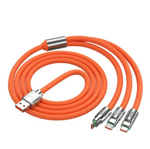 Zinc Alloy 1‑to‑3 Fast‑Charging Phone Cable