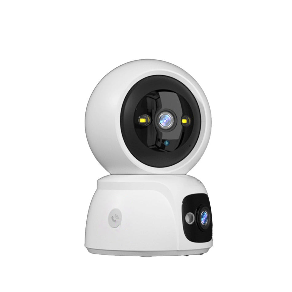 Dual-Lens Panoramic WiFi Home Camera with Night Vision