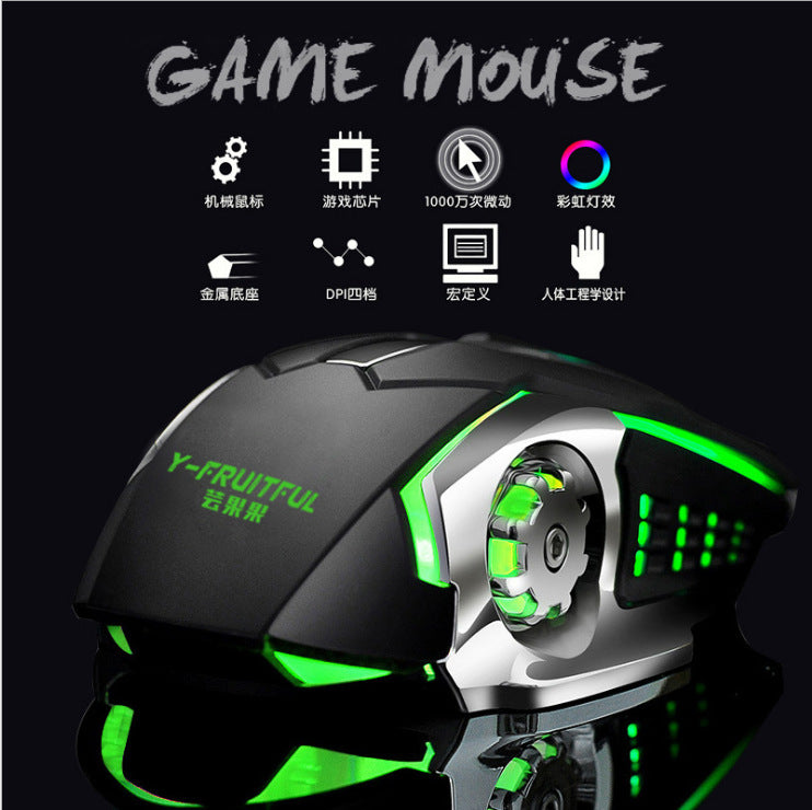 Yun Guo G53 Wired Gaming Mouse – Mechanical & RGB
