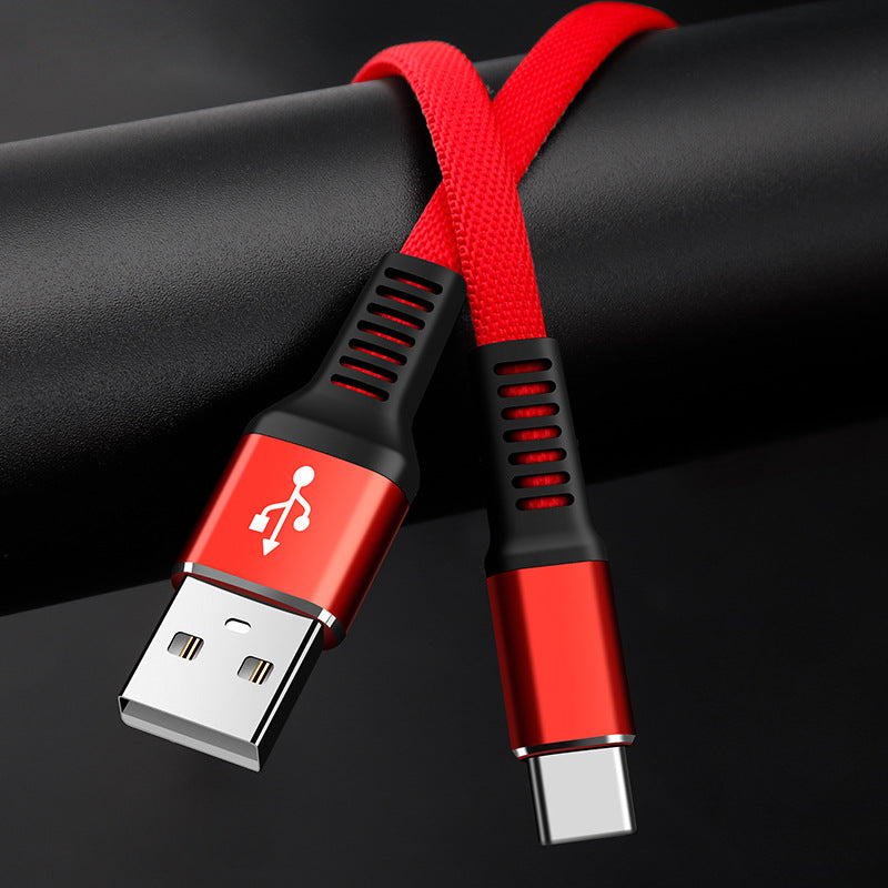 2A Type-C Fast Charging Flat Braided Cable for Huawei