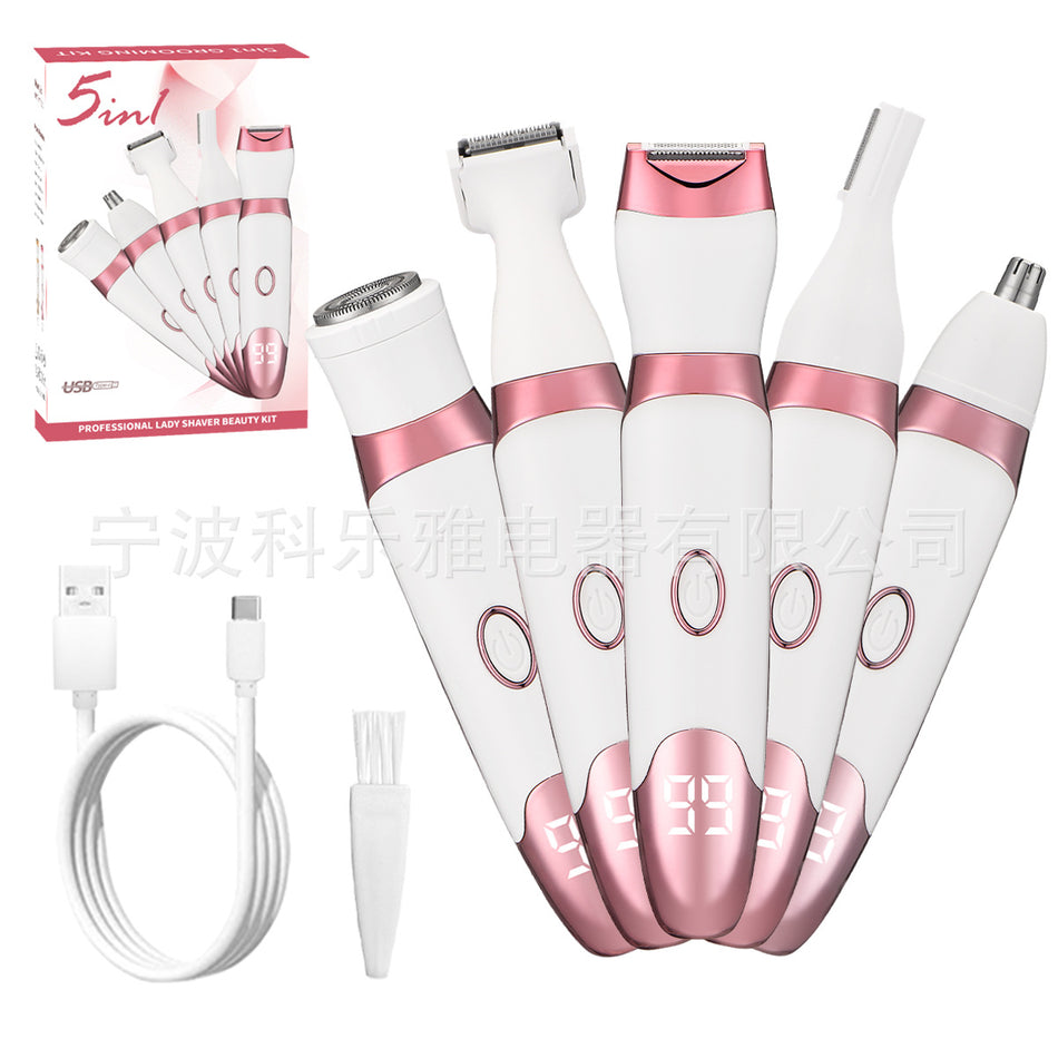 5-in-1 Women’s Shaver – Digital & Full Body Trimmer