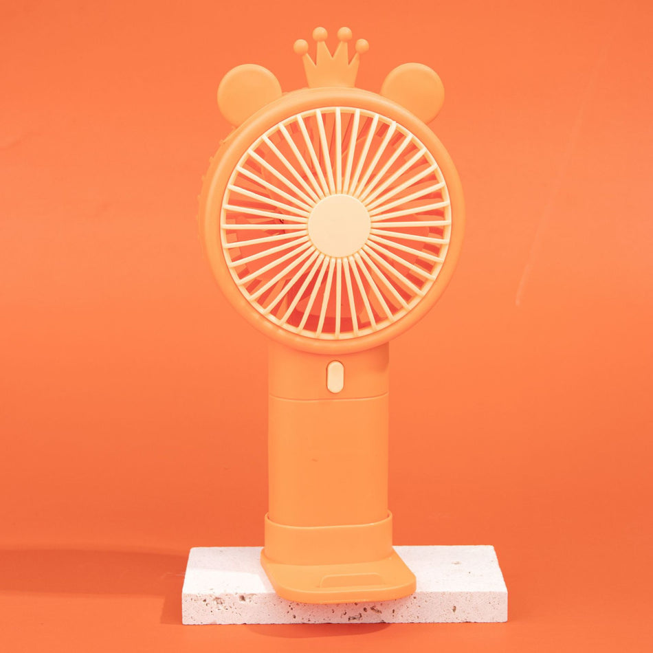 USB Mini Desktop Fan with Base – Quiet Rechargeable for Dorm & Office
