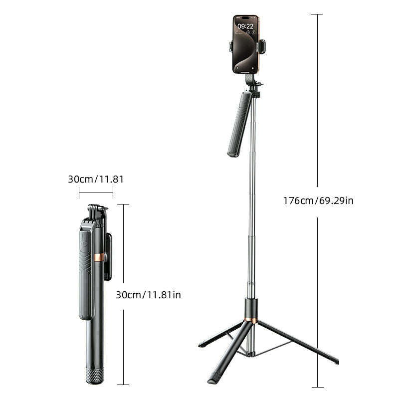 Bluetooth Selfie Stick Tripod w/ Phone Holder – Portable Stand