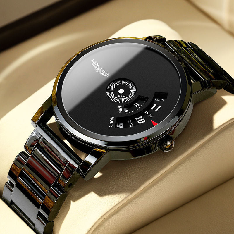 Men’s Ultra-Thin Quartz Watch – Large Dial Waterproof