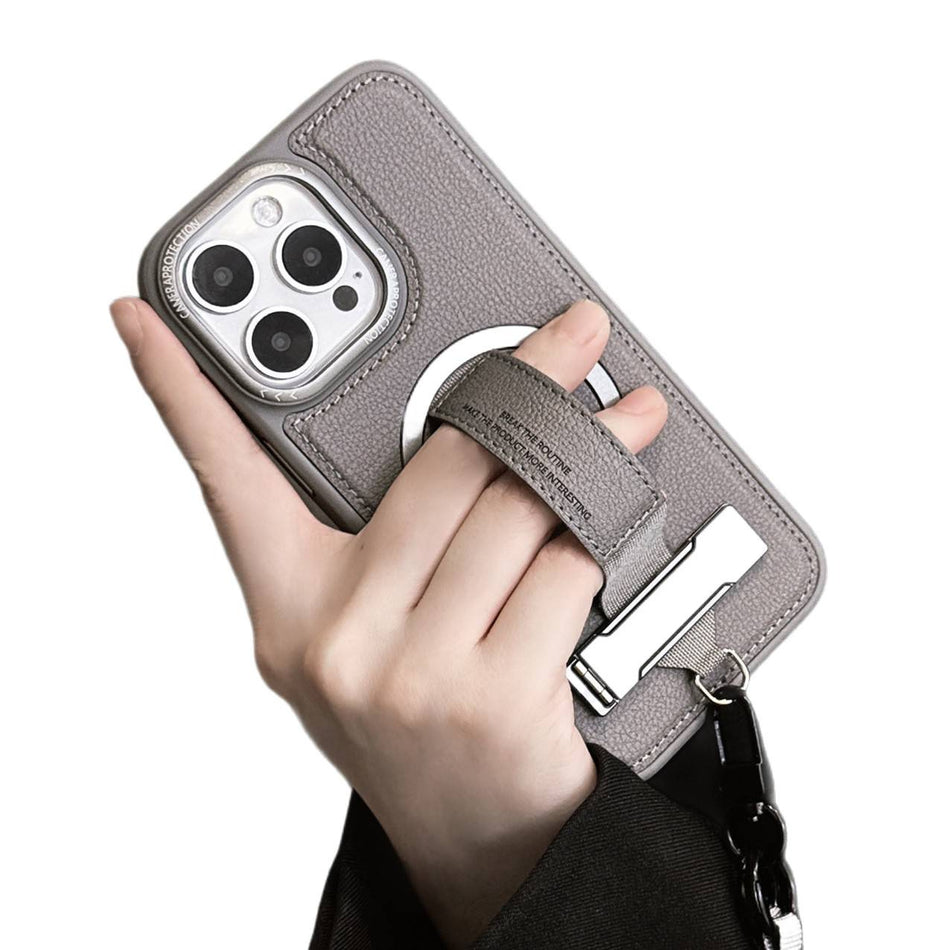Magnetic Bracket iPhone 16 Pro Max Case with Lanyard