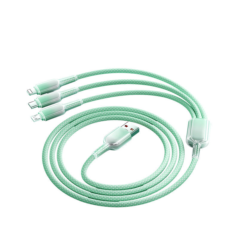 3-in-1 Ice Crystal Gradient Fast Charging Data Cable