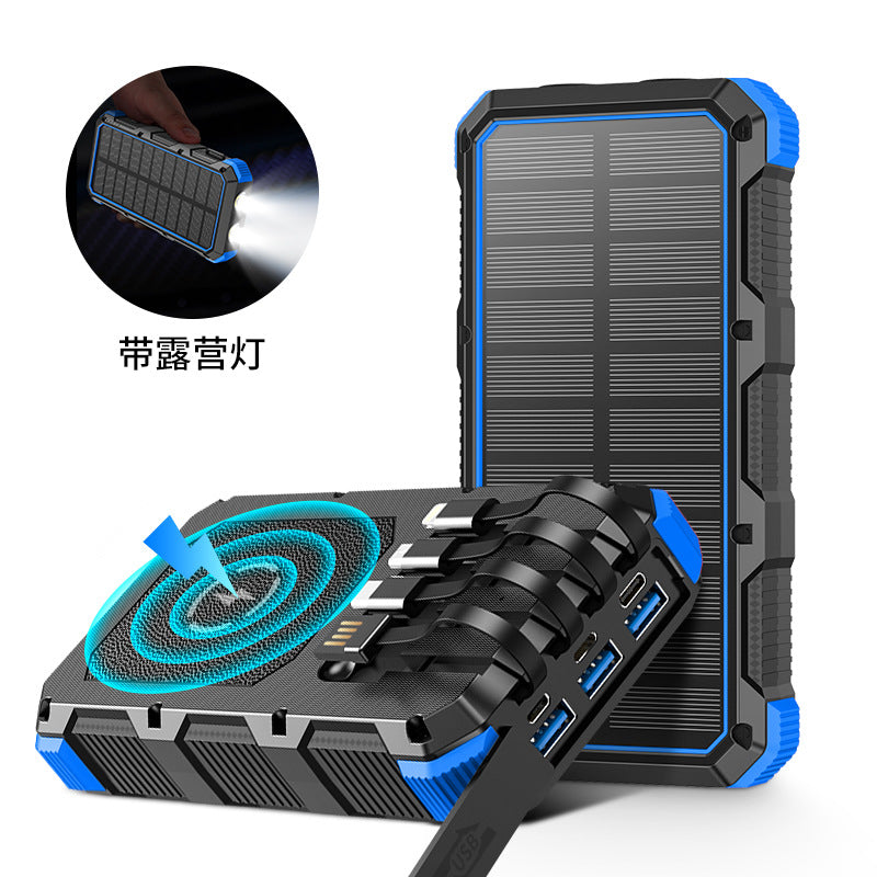 Solar Charging Power Bank 49800mAh Wireless Fast Charger