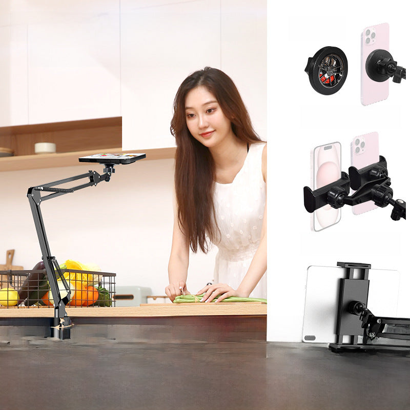 Heavy-Duty Floor Phone Stand – Adjustable & Foldable