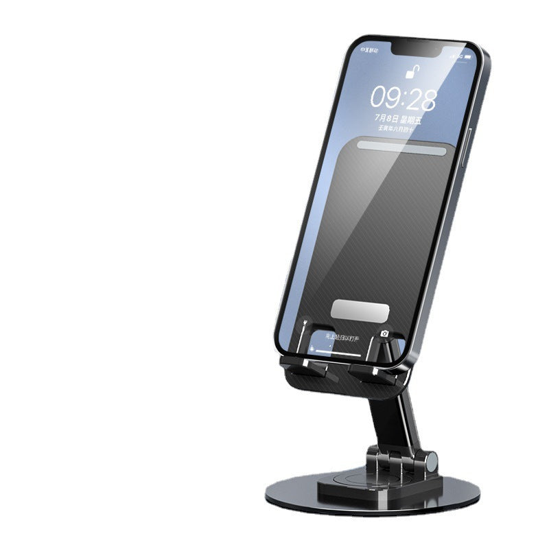 Folding 360° Rotating Metal Stand – Multi-Angle Mobile & Tablet Holder