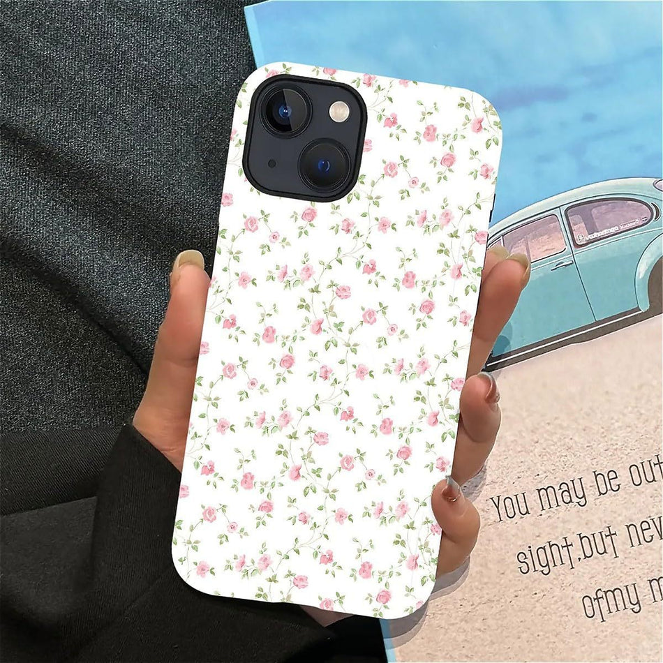 Apple 16 Pro Floral Film Case – Anti-Fall Advanced Protective Cover