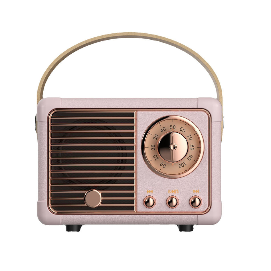 Retro Mini Bluetooth Speaker with Bass & Stereo Sound