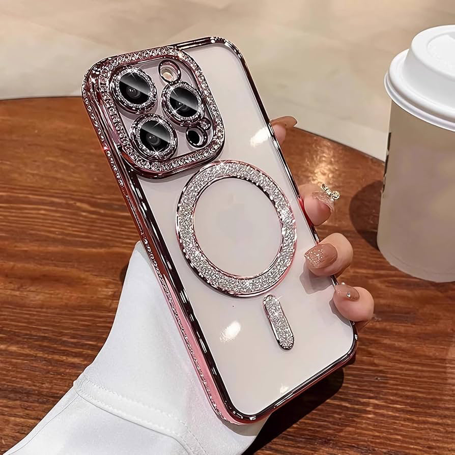 Glitter Magnetic Rhinestone iPhone Case