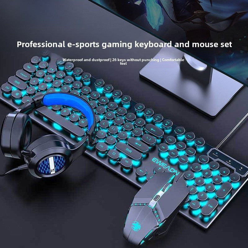 Retro Punk Keyboard – Wired RGB Combo