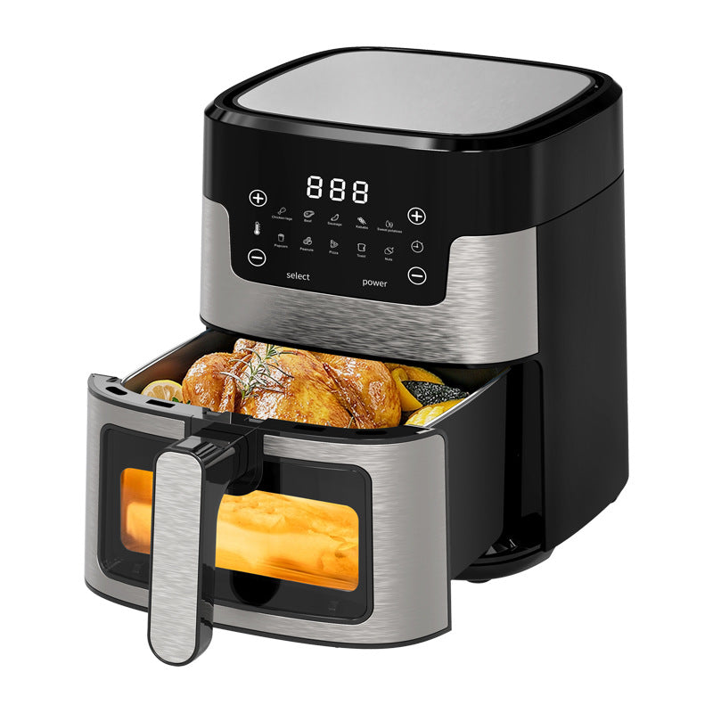 5L Stainless Steel Intelligent Air Fryer – Smart Touch