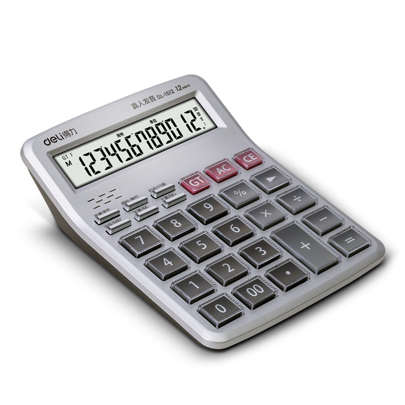 Deli 1512 Voice Calculator with Large Buttons & Screen
