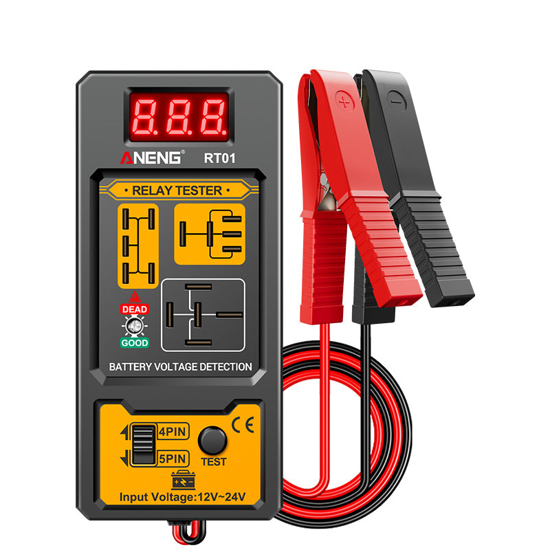 12V/24V Automotive Relay & Battery Tester with Digital Display