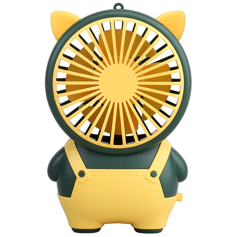Cartoon Handheld USB Mini Fan – Portable Rechargeable for Students