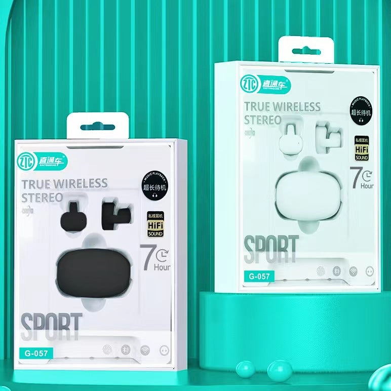 Dual Ear Clip Bluetooth Headset Stereo Noise Reduction