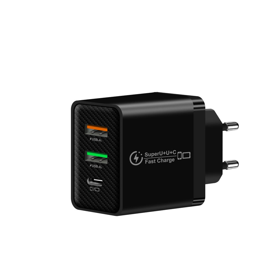 25W Multi-Port QC3.0 PD Travel Fast Charger Adapter