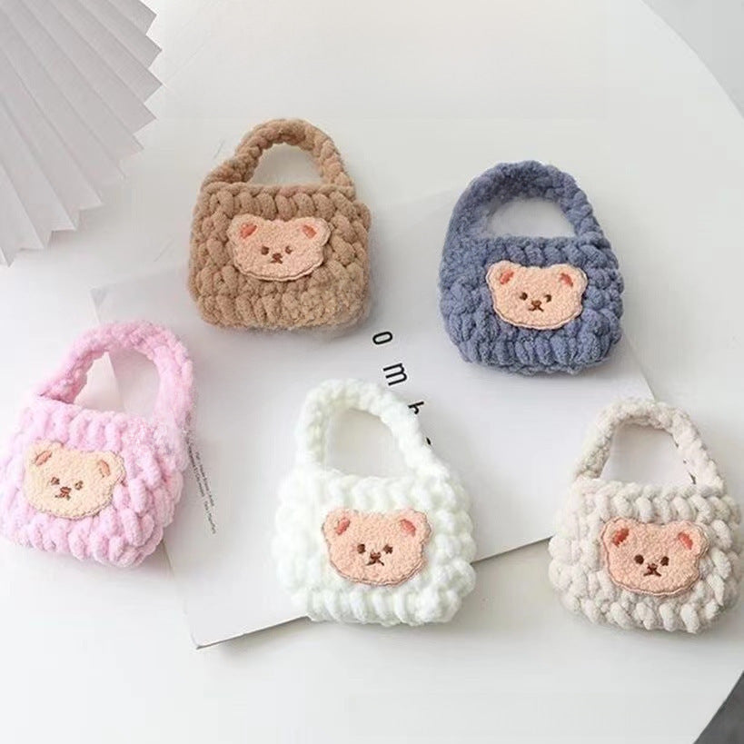 Bear Woven Bluetooth Earphone Bag Set