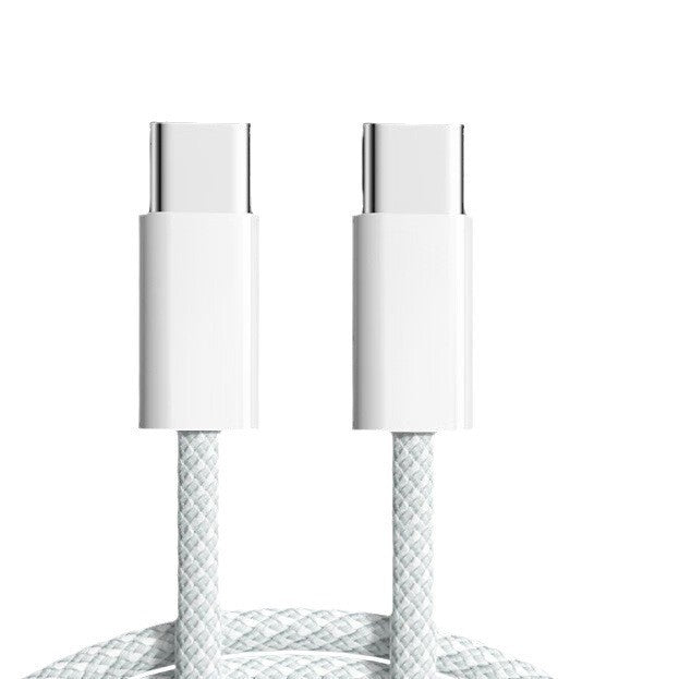 60W Dual Type-C Braided Cable - iPhone 15 Pro Max Fast Charge