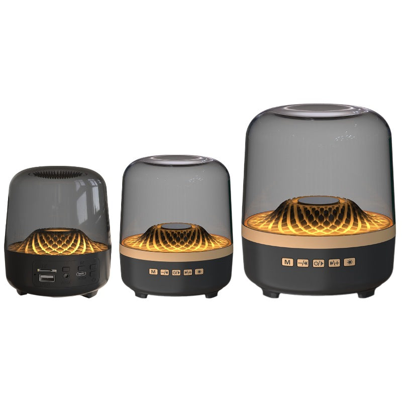 Wireless Bluetooth Speaker Harman Glass Subwoofer Huaqiangbei Same Style Transparent Speaker Multi-Function Rgb Atmosphere Light