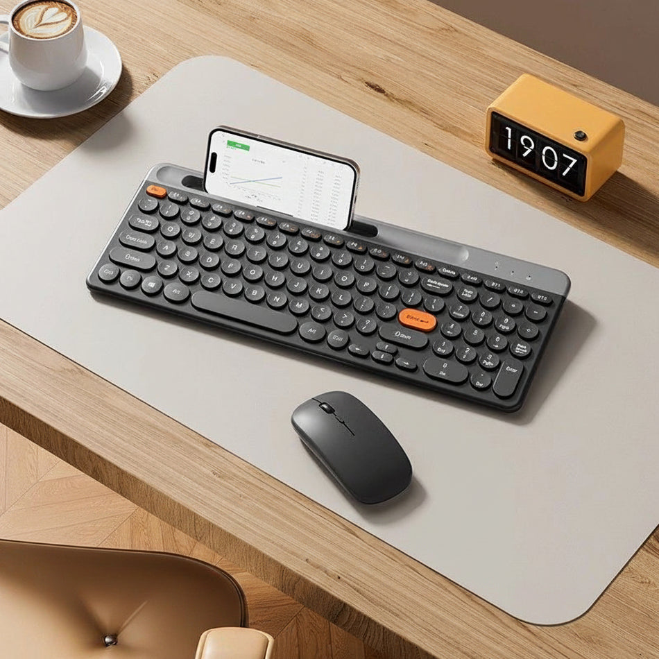 Bluetooth Wireless Keyboard and Mouse Set for Office and Laptop