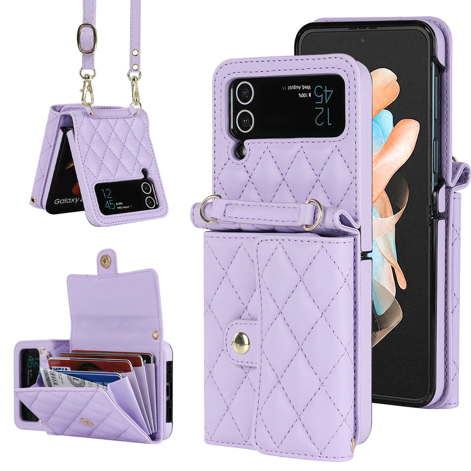 Samsung Flip Crossbody Case – Stylish Chanel-Inspired