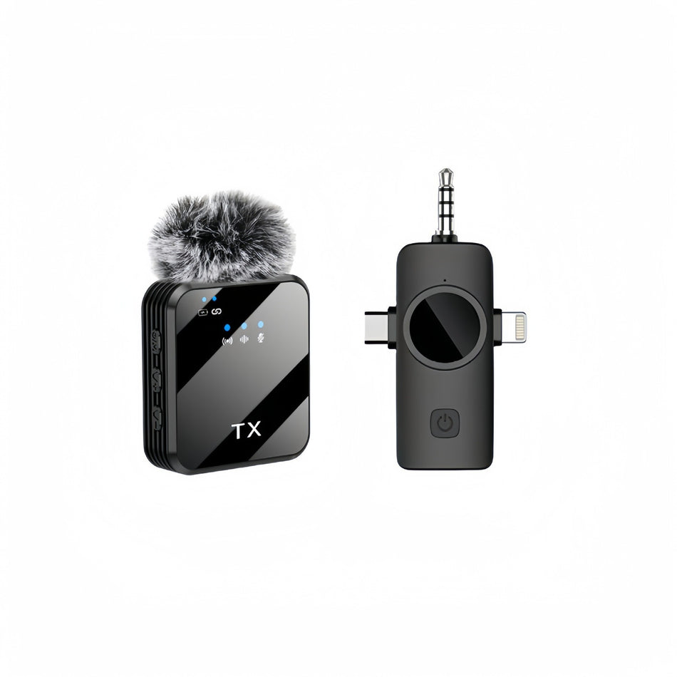 B8 Wireless Lavalier Microphone – Three-In-One Noise Reduction