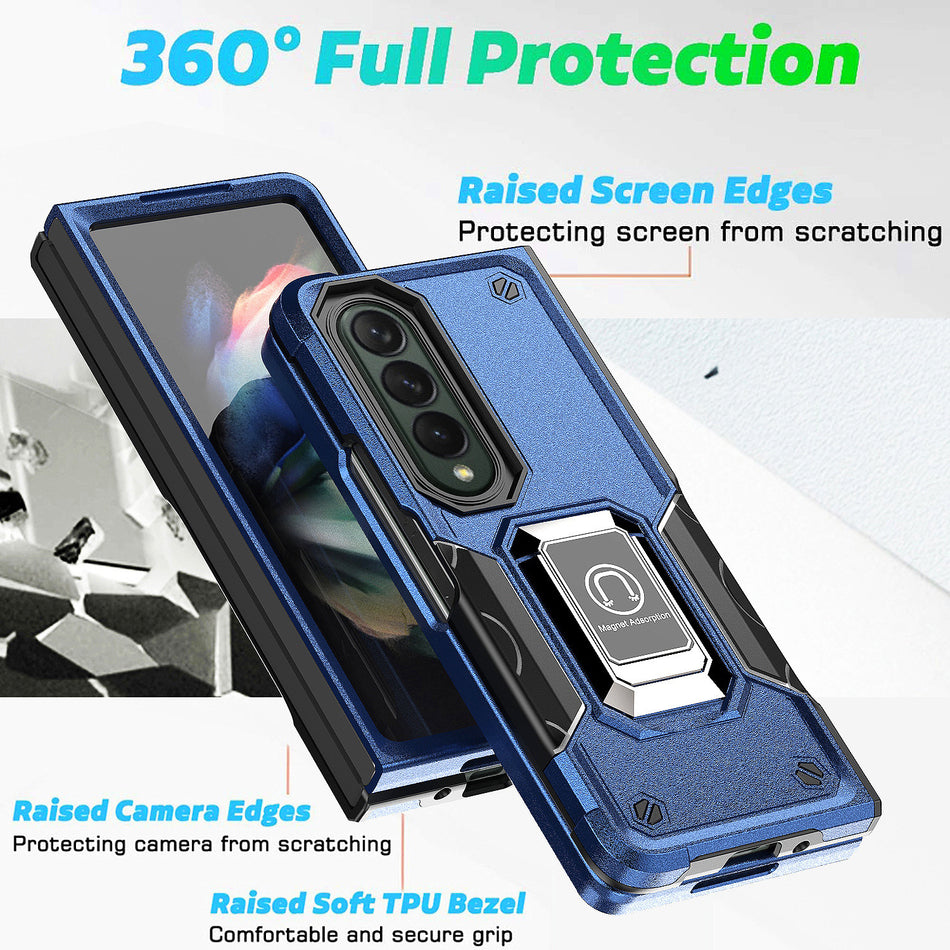 ZFold4 Magnetic Case with Finger Ring & Bracket