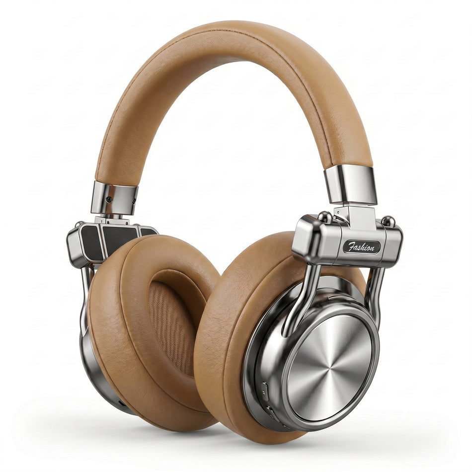 Retro Bluetooth 6.0 Headphones with Metal Design and ANC