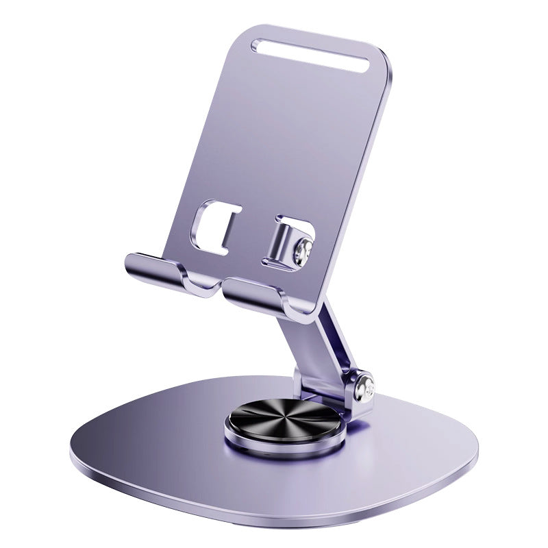 Metal Rotating Desktop Stand – Foldable Lazy Mobile Phone Holder for Live & TikTok