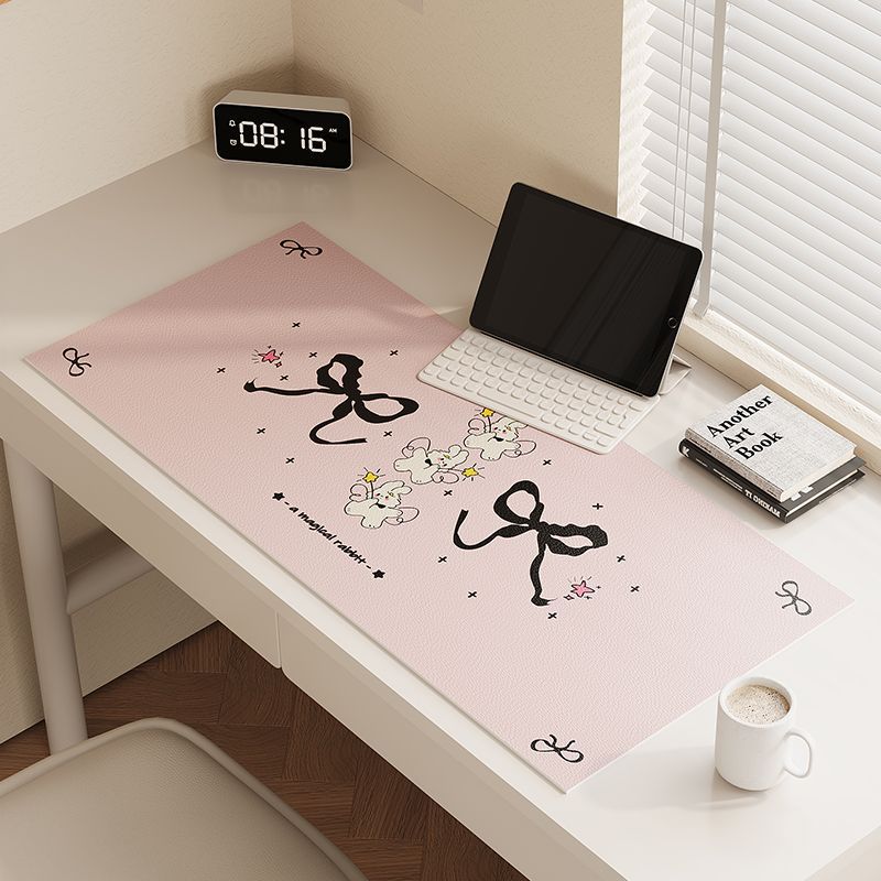 Cartoon Leather Mouse Pad – Waterproof & Anti-Slip